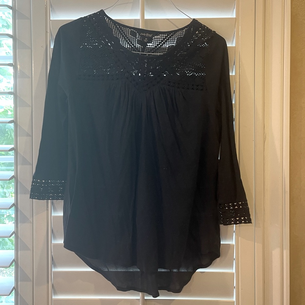 Lucky brand laced blouse